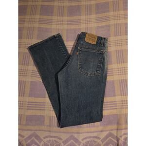 Vintage 80s Levis Jeans 517 Orange Tab Bootcut USA Made Dark Blue Mens 30x33